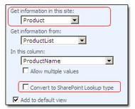 SharePoint Cross-Site Lookup screenshot